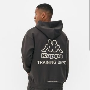 Kappa Charcoal Hoodie with Iconic Logo